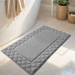 Soft microfiber bathmat for bathroom by Tex Fab Home – anti-slip, highly absorbent design