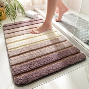 Soft microfiber bathmat with modern design by bathmat manufacturer in india
