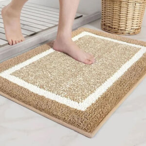 Premium soft microfiber bathmat with modern pattern by bathmat manufacturer in india