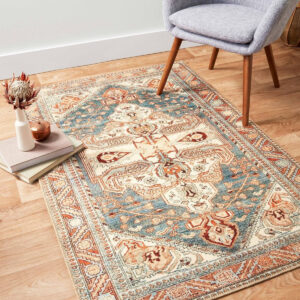 Modern printed rug with soft surface and anti-slip base by bathmat manufacturer in india