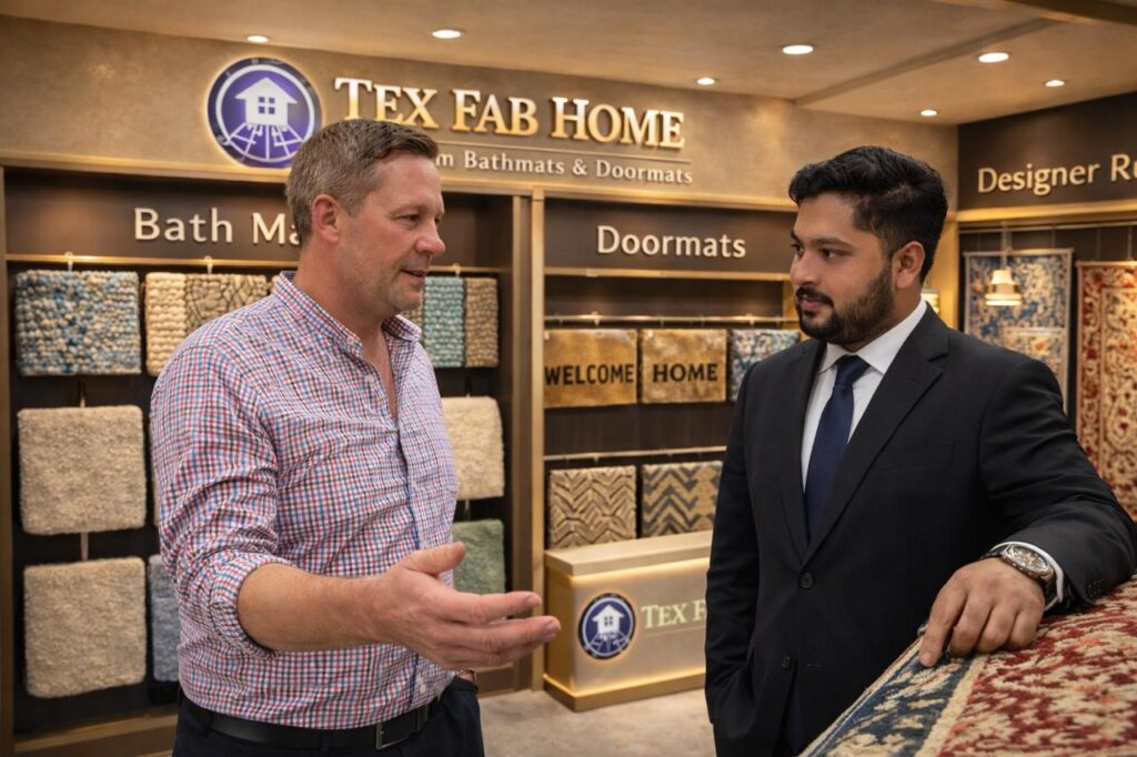 Tex Fab Home premium bath mat and printed rug textile manufacturing unit India